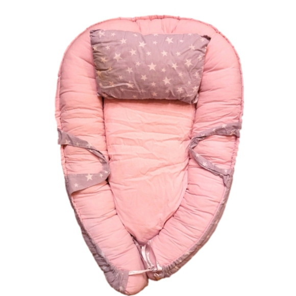 CUTELIONS baby girl sleeper. Pink & grey. Adjustable. EXCELLENT CONDITION! - Picture 2 of 7